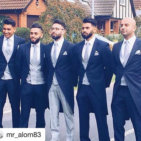 Mr Shah And His Groomsmen Looking Exceptional In Our Slim Fit Navy