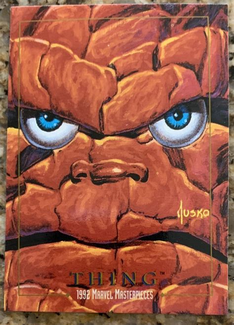 1992 Skybox Marvel Masterpieces 91 Thing 1st Ed Joe Jusko EBay