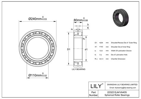 22322 EJA/VA405 | Double Row Spherical Roller Bearing - SKF | LILY Bearing
