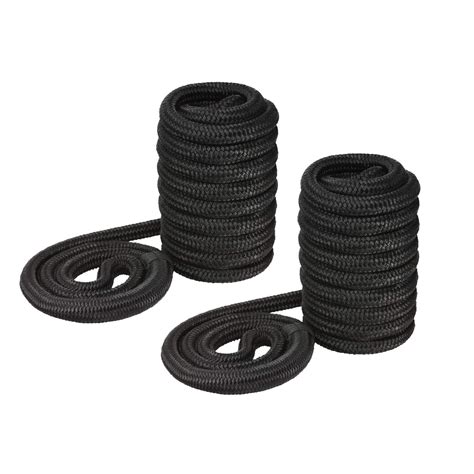 Norestar Set Of Two Marine Double Braided Nylon Dock Lines For Boat