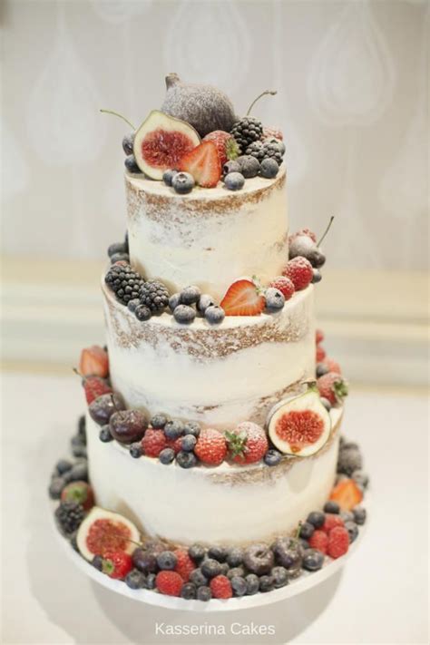 Semi Naked Wedding Cake With Fruit Fruit Wedding Cake Naked Wedding Cake With Fruit Fruit