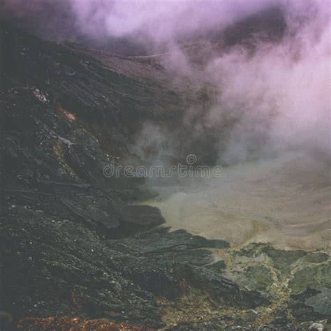 Crater of Tangkuban Perahu in Bandung, Indonesia Stock Image - Image of ...