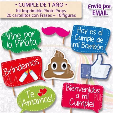 Cumple A O Cartelitos C Frases Figuras Kit Imprimible En Venta En