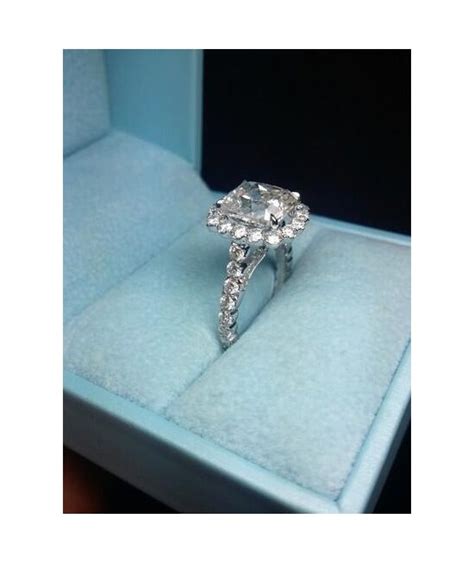 Insanely Sparkly Tdw Cushion Cut Diamond Engagement Ring