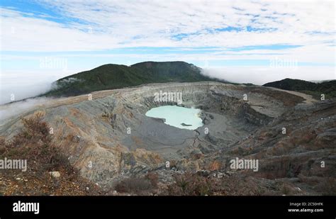 Poás Volcano with crater lake Laguna Caliente, Costa Rica, Poas Volcano ...