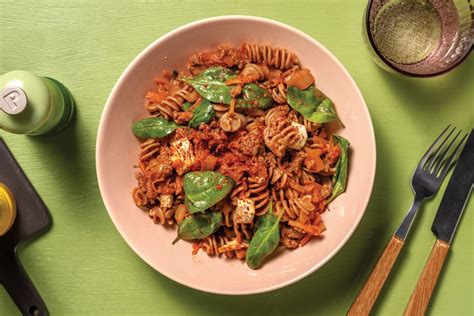 Rich Beef Ragu Wholemeal Fusilli Recipe HelloFresh