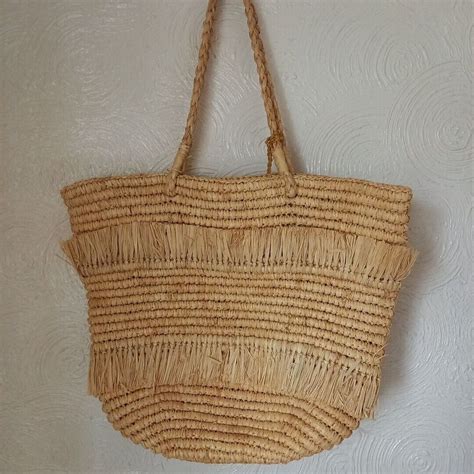 L K Bennett Raffia Pom Pom Straw Tote Summer Beach Bag RRP 95 EBay