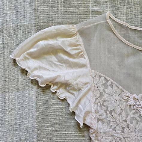 Vintage Sheer Pink Slip Dress Gem