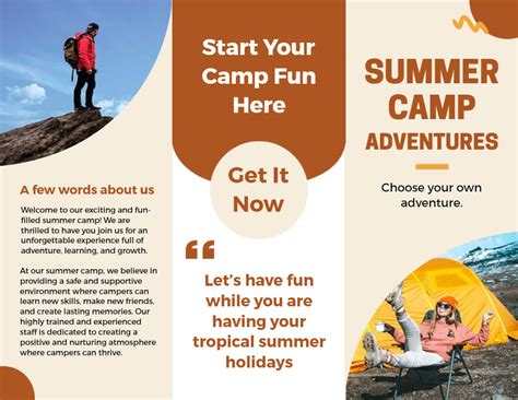 Summer Camp Brochure Templates