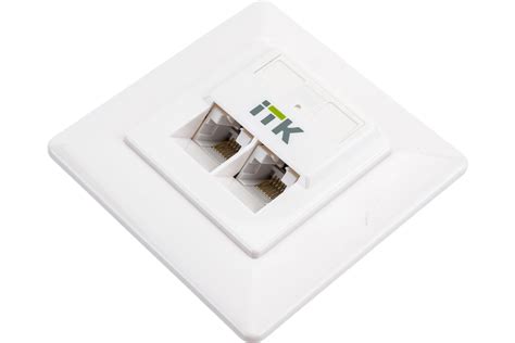 Внутренняя информационная розетка IEK ITK RJ45 кат. 5Е UTP 2 порта CS2 ...