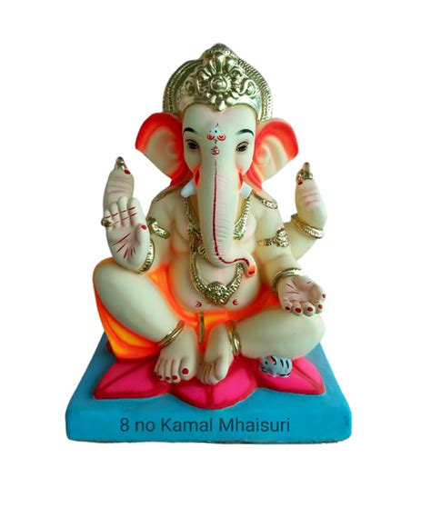 No Kamal Ganesha Eco Friendly Ganesha Inch Shadu Mitti