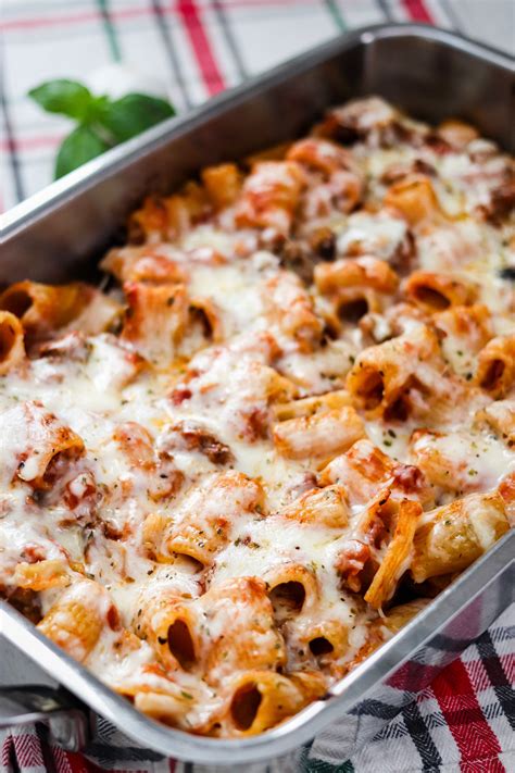 Easy Baked Mostaccioli Is A Classic Italian Dish That Takes Very Little