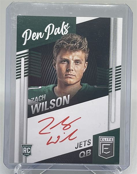 Panini Donruss Elite Pen Pals Zach Wilson RED INK AUTO PP ZW RARE 1 1