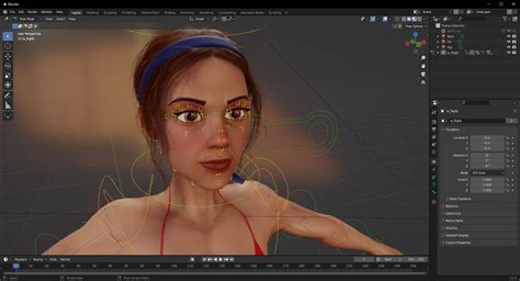 D Model Stylized Cartoon Woman In Bikini VR AR Low Poly CGTrader