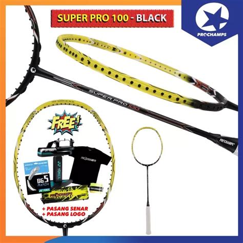 Jual PROCHAMP PROCHAMPS Super Pro 100 Raket Badminton Original PAKET