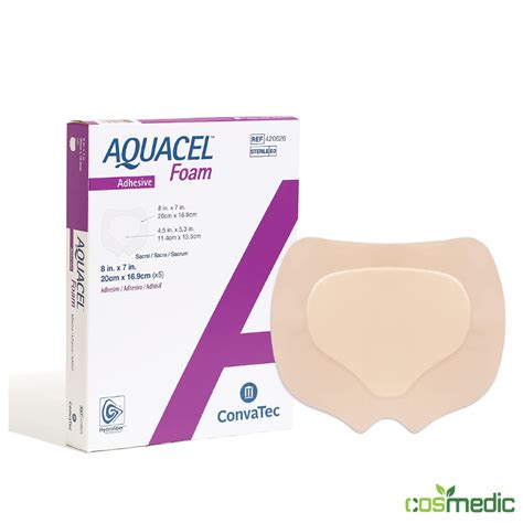 AQUACEL FOAM ADHESIVE SACRUM 1 PIECE