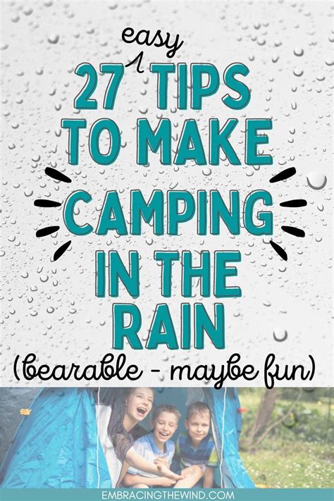 10 easy tips for camping in the rain – Artofit