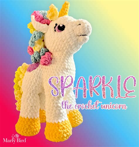 Sparkle Crochet Unicorn Amigurumi Pattern Marly Bird