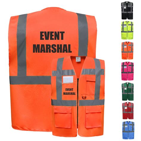 Event Marshal Superior Zipped Hi Vis Vest Brook Hivis Cheap Price