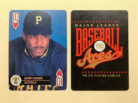 Barry Bonds 1992 U S Playing Card Aces 10 Hearts NRMT To Nrmt Mint EBay