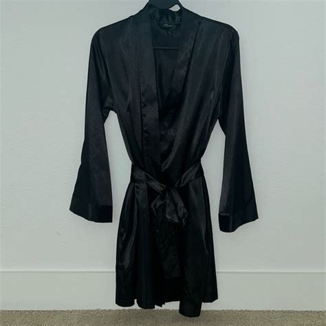 Thalia Sodi Intimates Sleepwear Black Thalia Sodi Silky Robe Sz