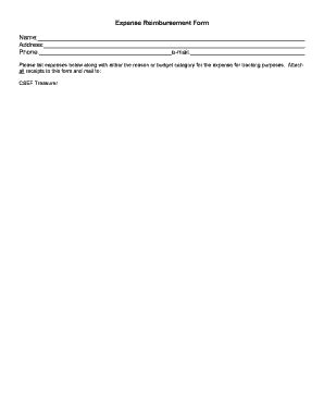 Fillable Online Expense Reimbursement Form.doc Fax Email Print - pdfFiller 