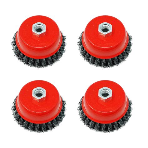 Angle Grinder Twist Knot Wire Wheel Cup Brush Set Kit For Mm Pcs