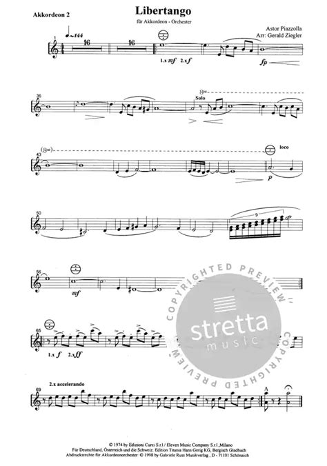 Libertango Von Astor Piazzolla Im Stretta Noten Shop Kaufen