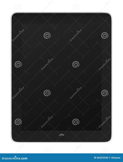 Realistic Tablet Pc Computer With Black Screen Stock Illustration