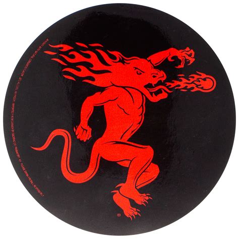 Fireball Whisky Dragon Logo Circle Bumper Sticker