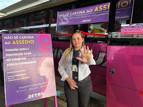 Ônibus Rosa Da Campanha ‘não Dê Carona Ao Assédio Do Detro Rj Começa A Circular No Rio Detro