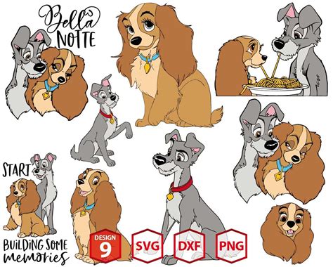 Lady And The Tramp Svg Bundle Upp168 Upplop Graphics Resources