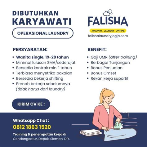 Lowongan Kerja Karyawati Laundry Jogja Di Falisha Laundry LokerJogja ID