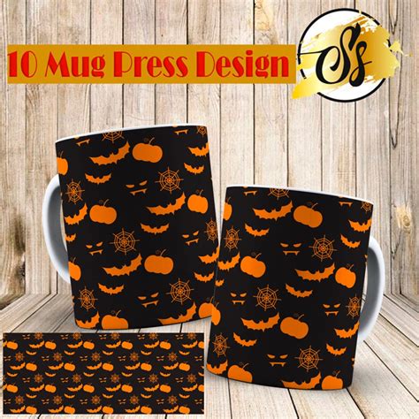 Bundle Halloween Mug Design Halloween Mug Design Template - Etsy