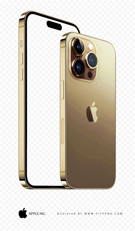 Apple Iphone 14 Pro Max Gold Mockup Hd Png Citypng