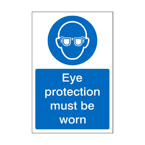 Eye Protection Must Be Worn Sign Safety Uk