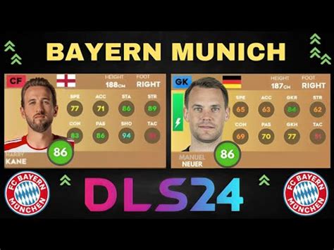 DLS 24 BAYERN MUNICH PLAYER RATINGS UPGRADES AND DOWNGRADES