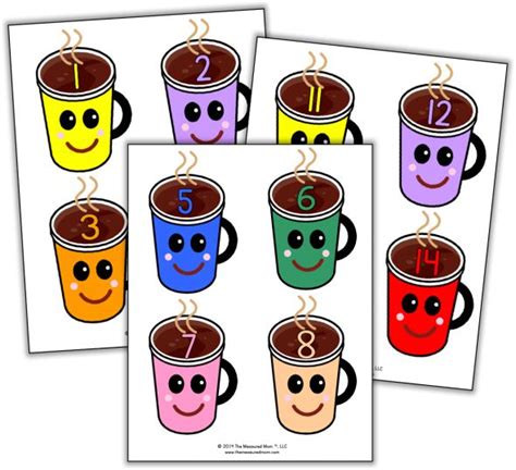 Hot Chocolate Counting Mats 1 20 Winter Themed Math Winter Themed Math Activities Hot Chocolate