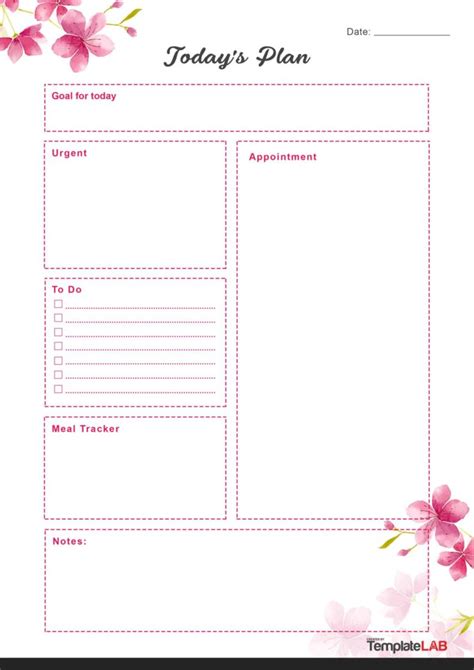 Printable Daily Planner Templates Free In Word Excel Pdf