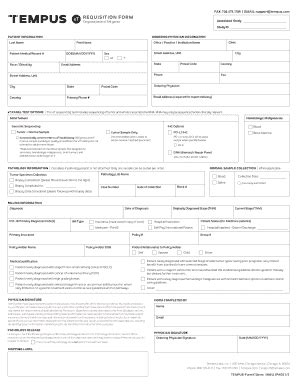 Tempus Requisition Form Fill Online Printable Fillable Blank