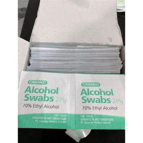 Jual Onemed Swab Alkohol Ethyl Alkohol Per Lembar Isi Shopee