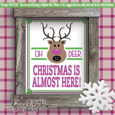 Oh Deer Christmas Is Almost Here Christmas SVG LL132 D 115310 Cut