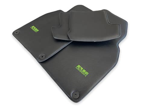 Floor Mats For All Porsche Carbon Fiber Leather Er56 Design Etsy