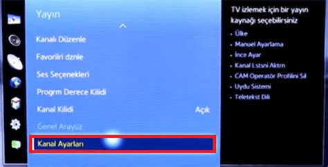 Samsung Smart Tv Kanal Ekleme Ayar Samsung Smart Tv Turksat Uydu