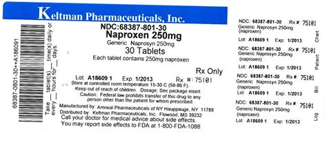 Naproxen Keltman Pharmaceuticals Inc Fda Package Insert Page 4