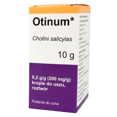 Otinum 0 2 g g krople do uszu 10 g import równoległy Delfarma