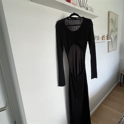 Glassons Black Crochet Black Maxi Dress Never Depop