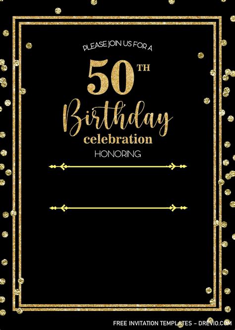 50Th Birthday Invitation Templates Free