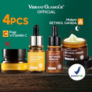 Jual Vibrant Glamour Bpom Pcs Set Krim Wajah Retinol Serum Wajah