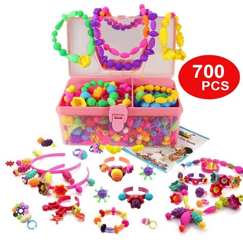 Wtor 700pcs Pop Beads Toys Diy Jewelry Making Kit For Necklace Ring